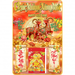 6 Mẫu Tam Dương Khai Th&aacute;i - Lịch Treo Tường Laminate Tr&aacute;ng Gương 2027 (40x60 cm)