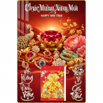 48 Mẫu D&agrave;nh Cho Tiệm V&agrave;ng - Lịch Treo Tường Laminate Tr&aacute;ng Gương 2027 (40x60 cm)