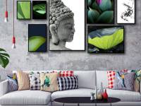 Hướng dẫn treo tranh Liên Hoa Thoát Hồng Trần trong phòng khách - Biến không gian thành thiên đường thư giãn