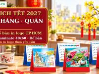 Lịch Để B&agrave;n In Logo Cho Cửa H&agrave;ng, Qu&aacute;n Tại TP.HCM 2027