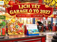 Lịch Tết Tiệm Phụ T&ugrave;ng, Garage &Ocirc; T&ocirc; 2027: Lịch Treo Tường