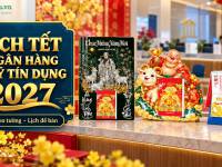 Lịch Tết Ph&ograve;ng Giao Dịch, Quỹ T&iacute;n Dụng 2027: Lịch Treo Tường