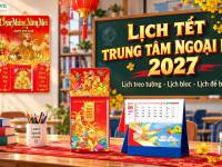 Lịch Tết Trung T&acirc;m Ngoại Ngữ 2027: Lịch Treo Tường Ph&ograve;ng Học