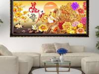 Đặt Mua Tranh Canvas Chim Công Nghệ Thuật Đóng Khung Cao Cấp Lấy Liền Tại HCM