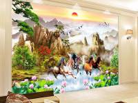 Tranh Dán Tường 3D Mã Đáo Thành Công – Mang Tài Lộc & Sinh Khí Vào Nhà | Giá Tốt 2025