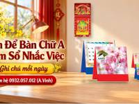 D&ugrave;ng Lịch Để B&agrave;n Chữ A L&agrave;m Sổ Nhắc Việc Hằng Ng&agrave;y
