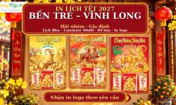 In Lịch Tết 2027 Bến Tre, Vĩnh Long Cho Gia Đ&igrave;nh, Hội Nh&oacute;m