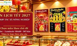 Lịch Tết Hợp T&aacute;c X&atilde; N&ocirc;ng Nghiệp 2027: Chọn Mẫu Theo Chủ Đề