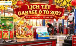 Lịch Tết Tiệm Phụ T&ugrave;ng, Garage &Ocirc; T&ocirc; 2027: Lịch Treo Tường