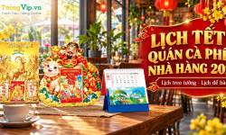 Lịch Tết Qu&aacute;n C&agrave; Ph&ecirc;, Nh&agrave; H&agrave;ng 2027: Lịch Treo Trang Tr&iacute;