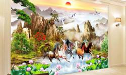 Tranh Dán Tường 3D Mã Đáo Thành Công – Mang Tài Lộc & Sinh Khí Vào Nhà | Giá Tốt 2025