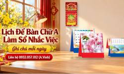 D&ugrave;ng Lịch Để B&agrave;n Chữ A L&agrave;m Sổ Nhắc Việc Hằng Ng&agrave;y