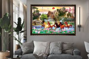 Đặt mua Tranh Canvas Phong Thủy Mã Đáo Thành Công Đóng Khung Cao Cấp Tại HCM