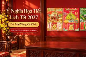&Yacute; Nghĩa Họa Tiết Tr&ecirc;n Lịch Tết 2027: D&ecirc;, Mai V&agrave;ng, C&aacute; Ch&eacute;p