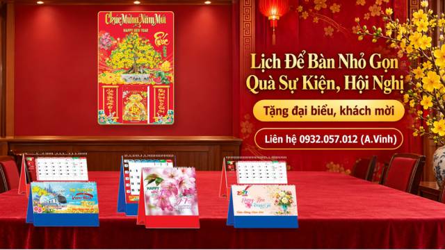 Lịch Để B&agrave;n Nhỏ Gọn L&agrave;m Qu&agrave; Sự Kiện, Hội Nghị, Hội Thảo
