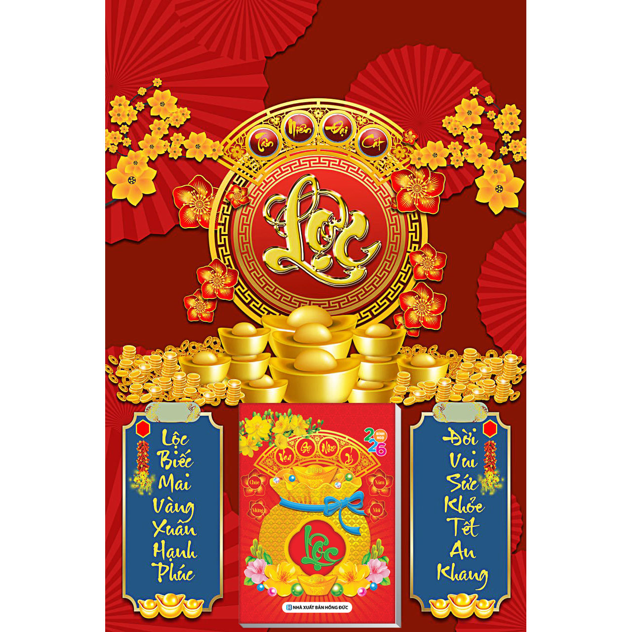 Lịch Chữ Lộc - Lịch Treo Tường Laminate Tráng Gương 2026 (40x60 cm)