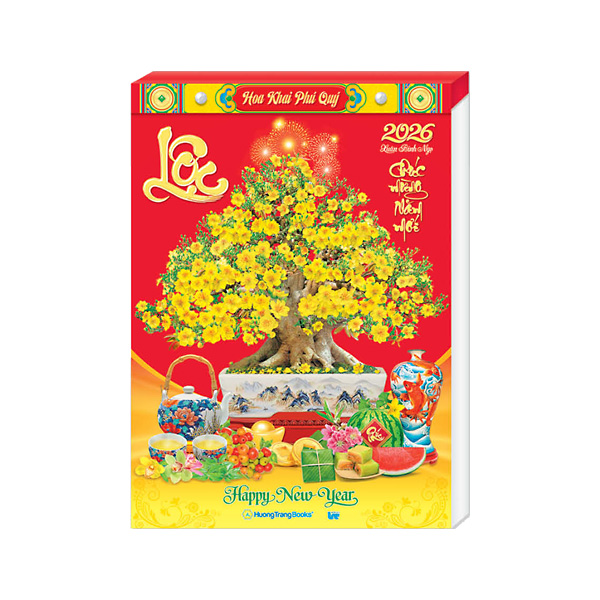 Lịch Bloc Đại Rời Màng Co 2026 (14.5 x 20.5 cm) - Hoa Khai Phú Quý - TVHT18