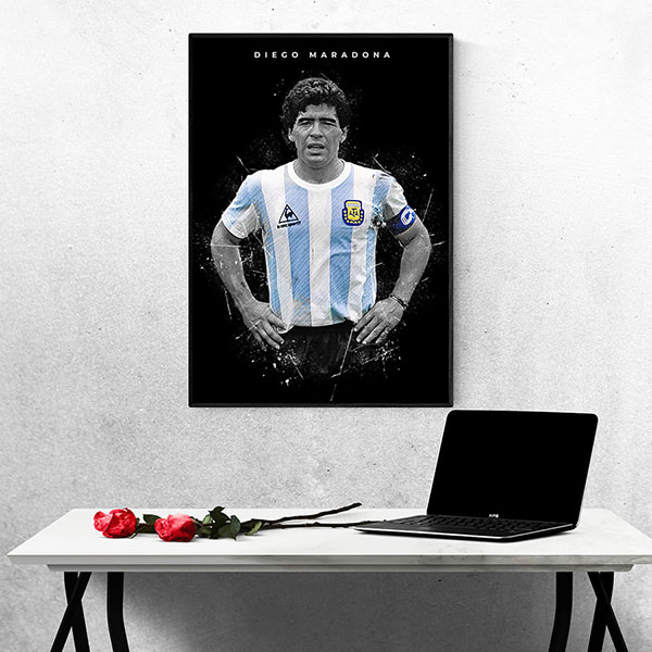Tranh Treo Tường Cầu Thủ Bóng Đá Đá Diego Maradona