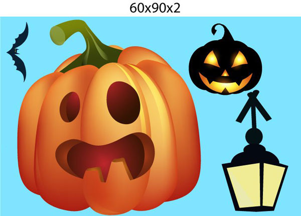 Kích Thước Đóng Gói Combo Decal Trang Trí Halloween Rùng Rợn 13