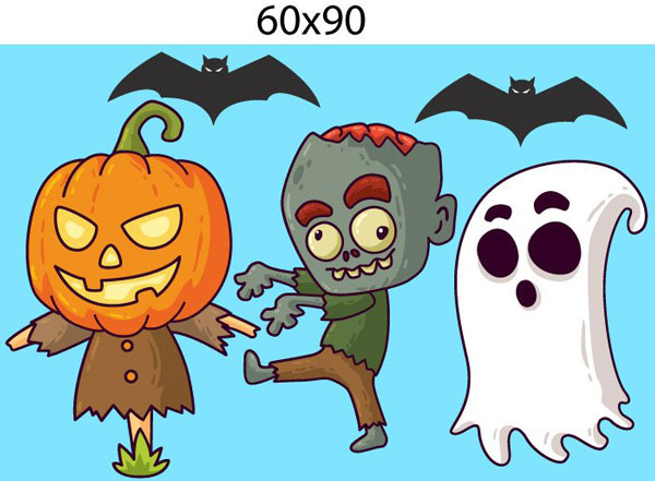 Kích Thước Đóng Gói Combo Decal Trang trí Halloween Rùng rợn 9
