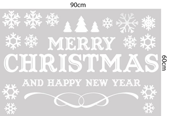 Combo Decal Trang Trí Noel Cây Thông Noel Và Người Tuyết Chúc Mừng Năm Mới 1