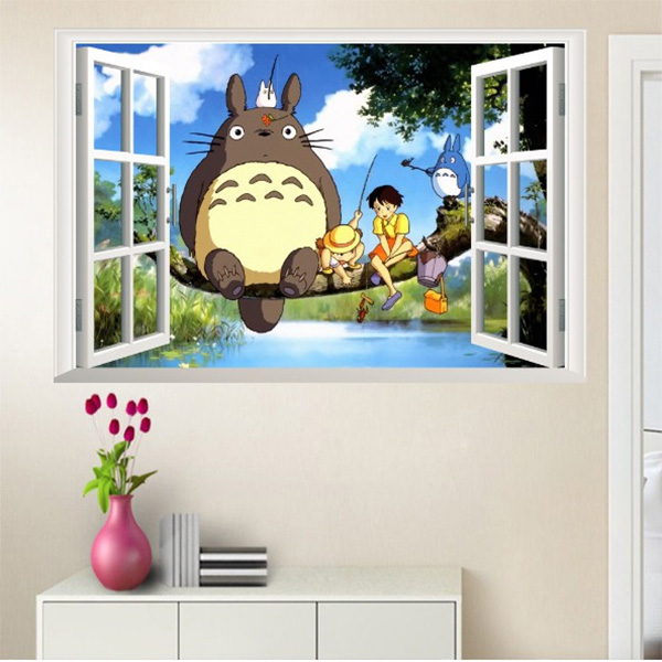 Decal Trang Trí Chuột Totoro Và Những Người Bạn