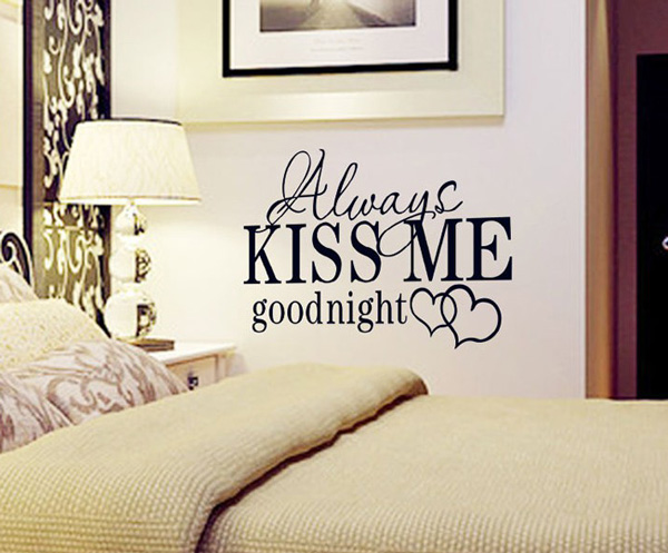 Decal Trang Trí Chữ Tiếng Anh Always Kiss Me Goodnight