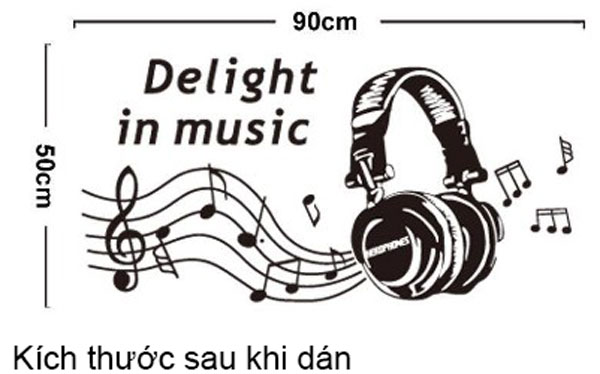Decal Trang Trí Tai Nghe Music Sành Điệu