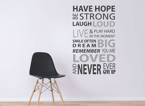 Decal Văn Phòng Never Ever Give Up