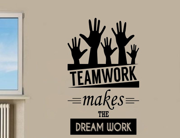 Decal Văn Phòng Teamwork Make The Dream Work 2