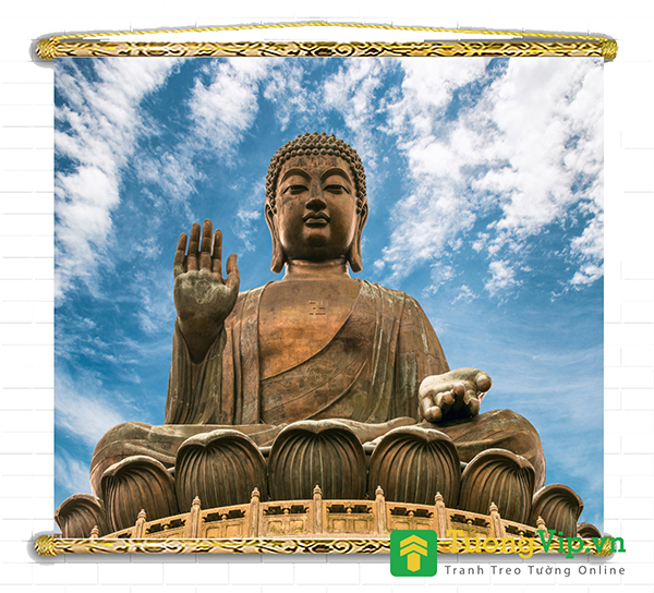 Tranh Liễn Phật Giáo - Đức Phật Và Bầu Trời