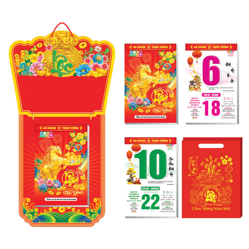 Lịch Bloc Đại Đặc Biệt 2026 (17 x 26 cm) - Tài Lộc 02 - TVKV