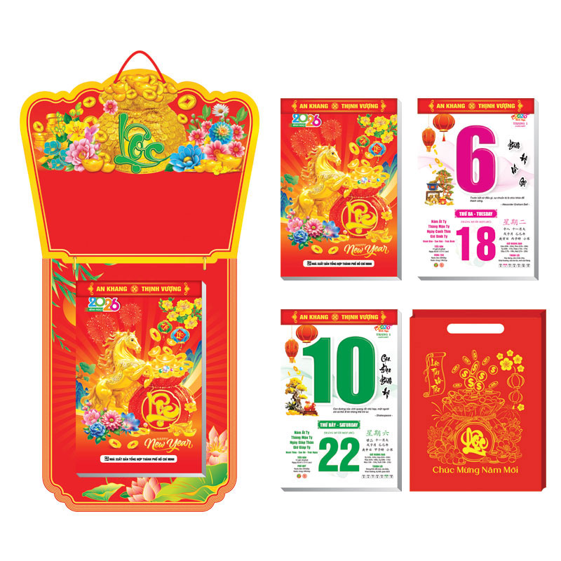 Lịch Khối Đại Biệt Biệt thự 2026 (17 x 26 cm) - Tài Lộc 03 - TVKV