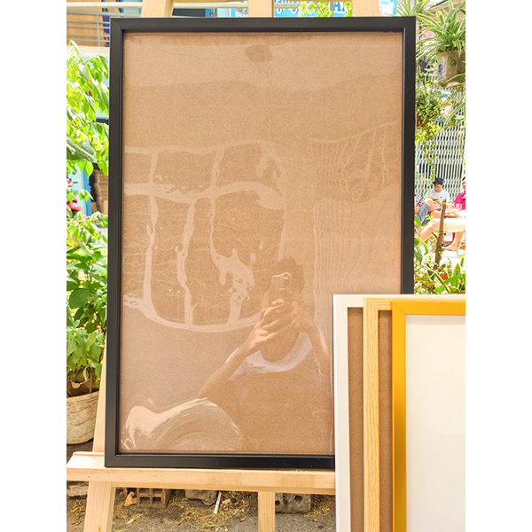Khung Ảnh - Khung Bằng Khen Composite, Mặt Mica Treo Tường Để Bàn Màu Đen 40x60cm