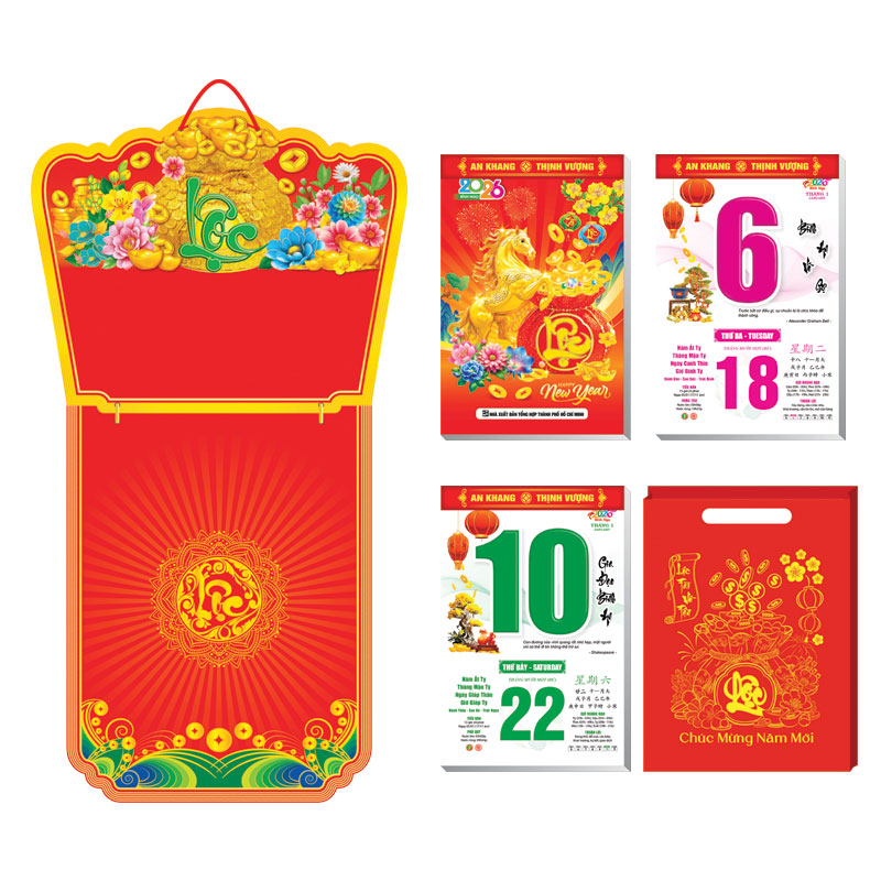 Lịch Bloc Đại Đặc Biệt 2026 (17 x 26 cm) - Tài Lộc 02 - TVKV