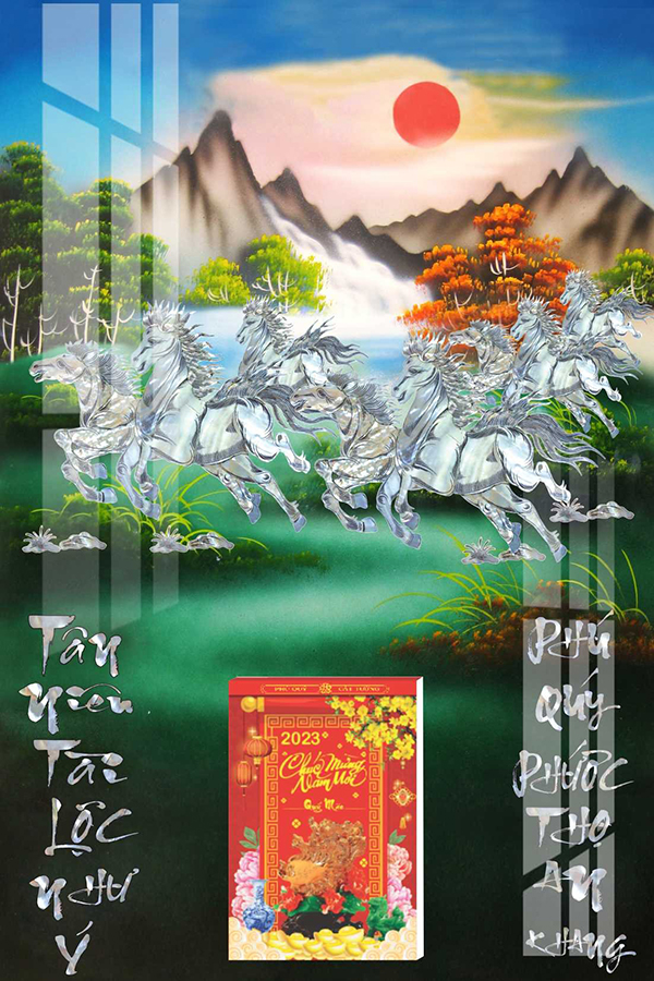 Lịch Gỗ Treo Tường Laminate 2023 (40x60 cm) - Dành Cho Tiệm Vàng 22