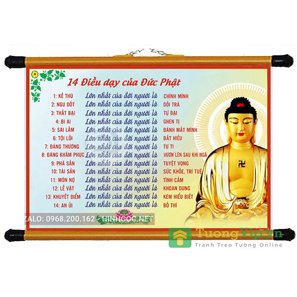 Tranh Liễn Phật Giáo - 14 Điều Dạy Của Đức Phật