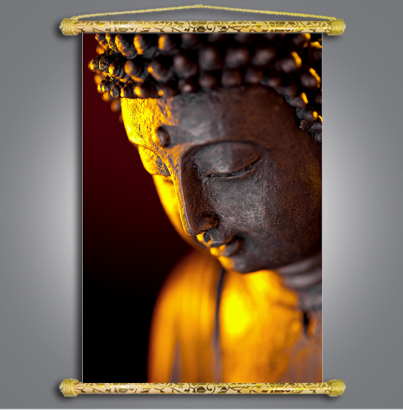 Tranh Liễn Phật Giáo - Phật Thích Ca Mâu Ni 02 - Vải Canvas Cao Cấp
