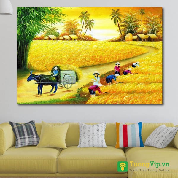 tranh cánh đồng lúa Việt Nam