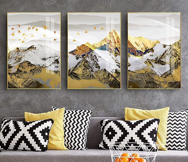 Tranh Treo Tường Phong Cảnh Núi Non Vàng