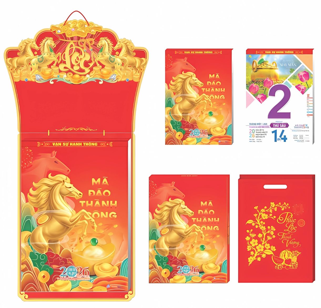 Lịch Bloc Siêu Cực Đại Đặc Biệt 2026 (38x54 cm) - Mã Đáo Thành Công - TVKV