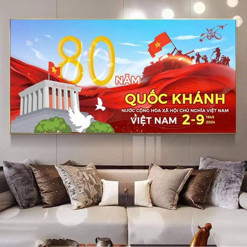 Tổng Hợp Tranh Treo Tường Mừng Đại Lễ 80 Năm Quốc Khánh 2/9