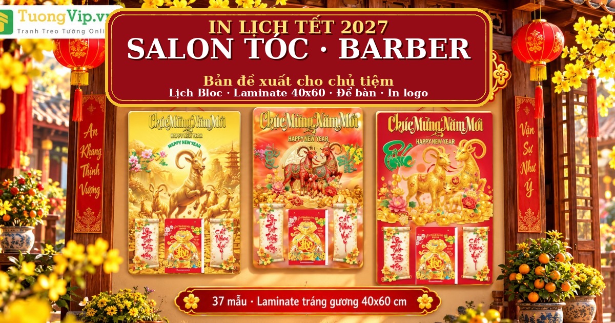 Lịch Tết Salon T&oacute;c, Barber Shop 2027: Bản Đề Xuất Cho Chủ Tiệm