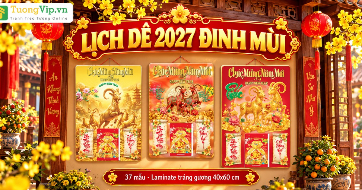 Lịch D&ecirc; Đinh M&ugrave;i 2027: Chọn Trong 4 Sản Phẩm Laminate