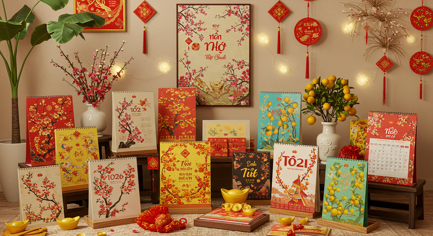 Top 20 Mẫu Lịch Tết 2026 Đẹp, Sang Trọng Nhất - Khám Phá Xu Hướng Mới