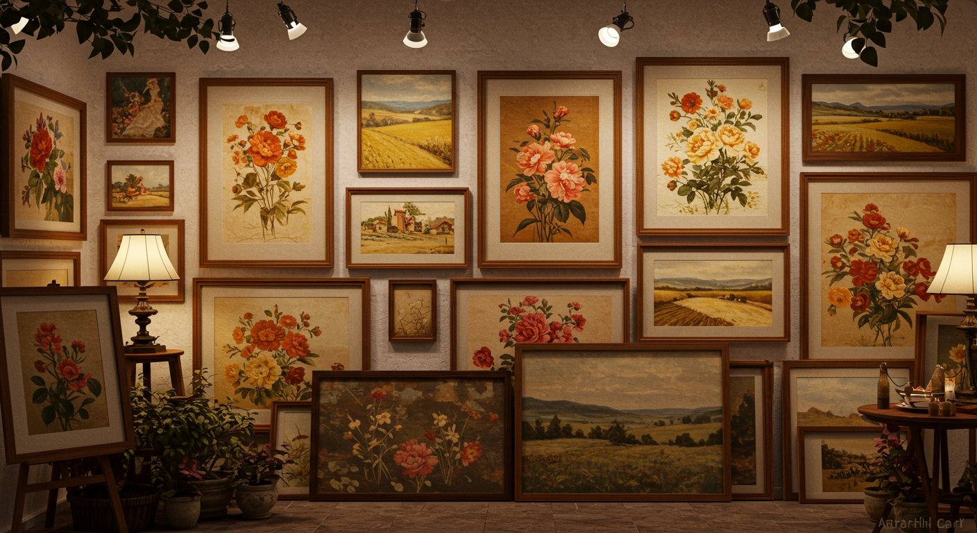 Phân Tích Các Mẫu Tranh Treo Tường Phong Cách Vintage – Nghệ Thuật Hoài Niệm Cho Không Gian Hiện Đại
