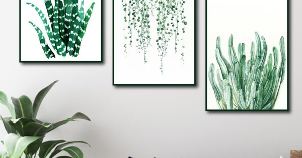 Tranh Treo Tường Bộ 3 Lá Xanh 6