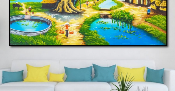 Tranh Treo Tường Khung Cảnh Làng Quê