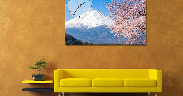 Tranh Đồng Hồ Núi Phú Sĩ 2