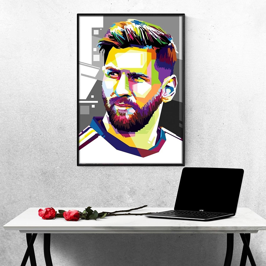 Tranh Treo Tường Cầu Thủ Bóng Đá Lionel Messi Mẫu 2
